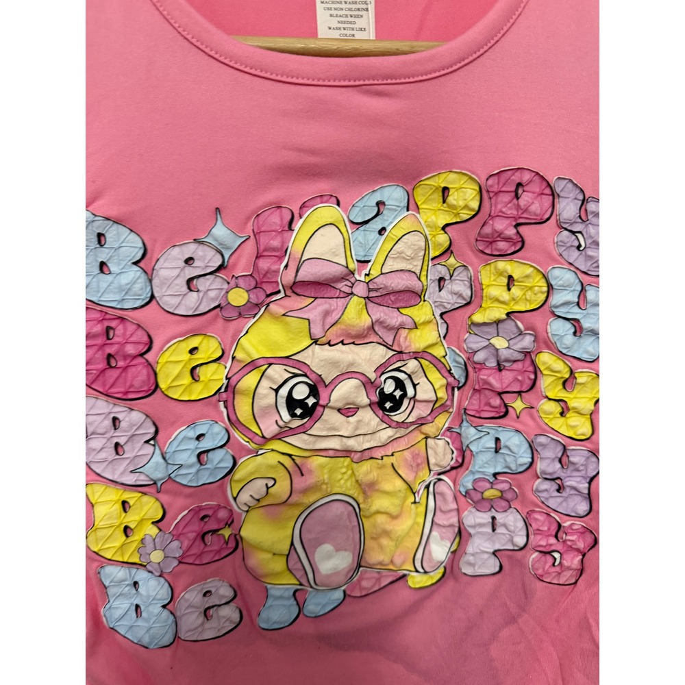 Girls Pink "Labubu-Inspired" Puffy Graphic Tee – Size 10/12 – NWT - Picture 2 of 4